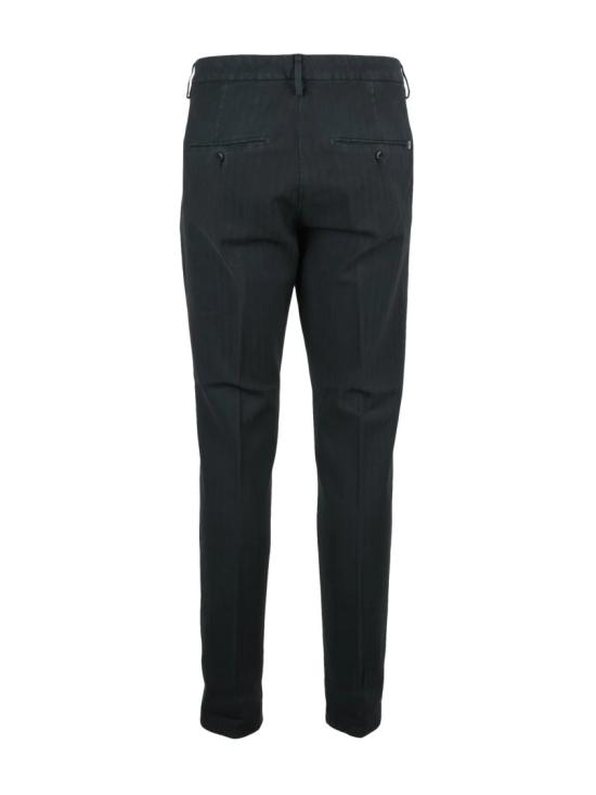 25FW 돈답 스트레이트 팬츠 블랙 가우베르 텍스처드 스트레치 코튼 - DONDUP