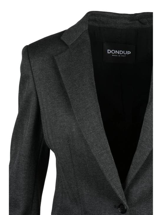 25FW 돈답 수트 자켓 블랙 로고 안감 비스코스 혼방 블레이저 - DONDUP