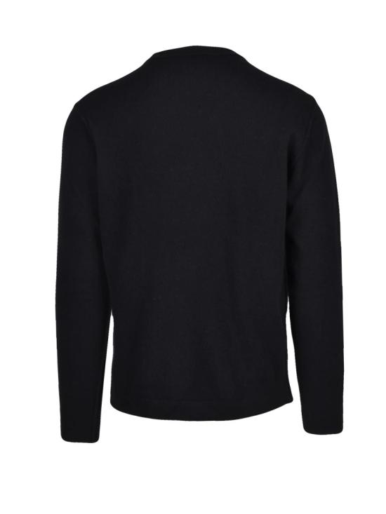 25FW 울앤코 스웨터 블랙 색상 외부 솔기 울 크루넥 스웨터 - WOOL & CO
