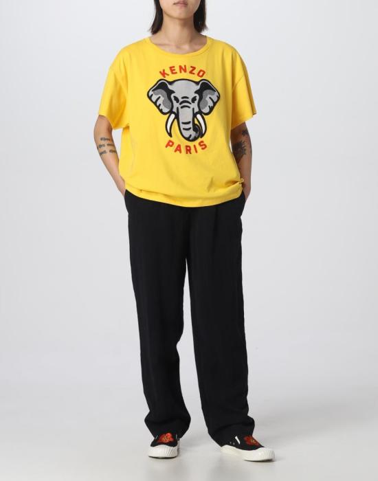 26SS 겐조 엘리펀트 릴렉스 티셔츠 FD52TS0024SO40 Gold - KENZO