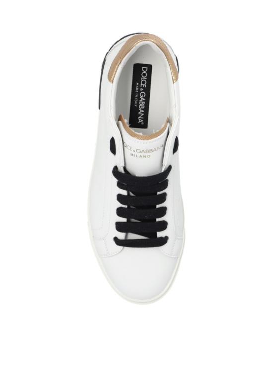26SS 돌체앤가바나 카프스킨 포르토피노 빈티지 스니커즈 CK2203AM78089662 White - DOLCE & GABBANA