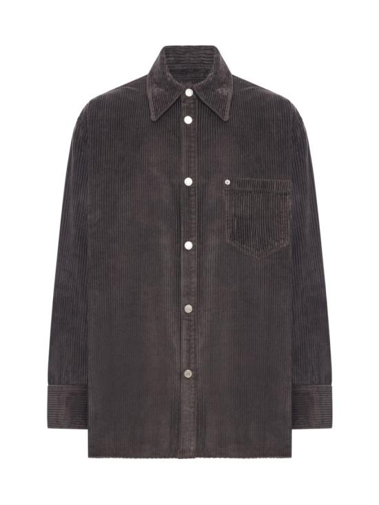 26SS 아미 코듀로이 벨벳 사이드 슬릿 오버셔츠 USH793CO0131020 Black