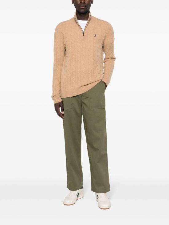 26FW 폴로 랄프로렌 포니 자수 케이블 니트 점퍼 710 876766 Brown - POLO RALPH LAUREN