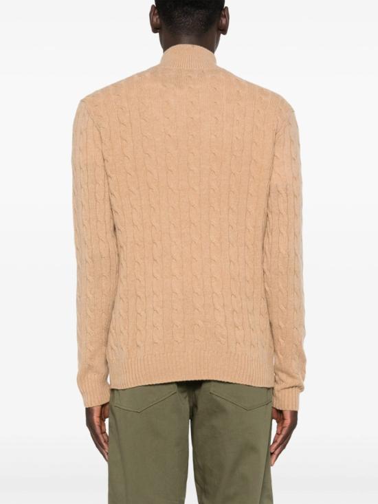 26FW 폴로 랄프로렌 포니 자수 케이블 니트 점퍼 710 876766 Brown - POLO RALPH LAUREN