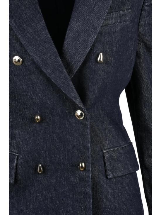 25FW 돈답 수트 자켓 더블 브레스트 코튼 데님 재킷 - DONDUP