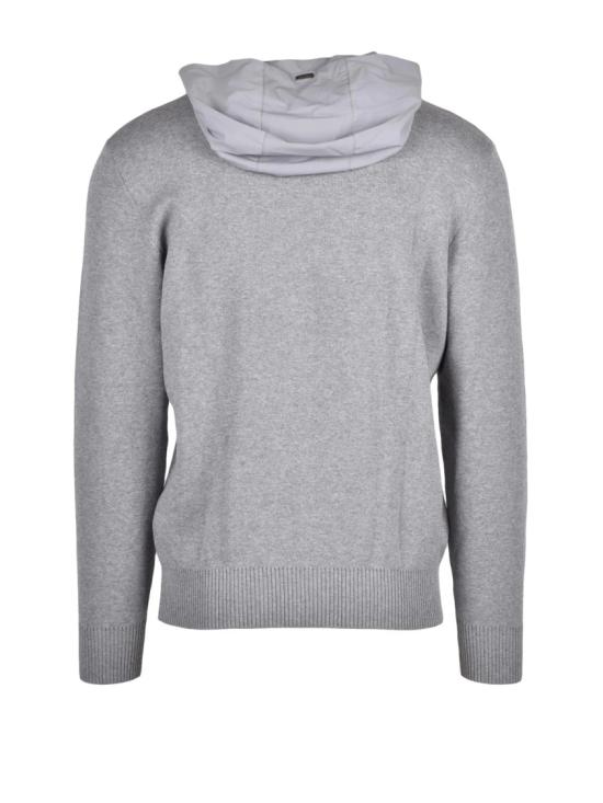 25FW 에르노 니트웨어 회색 클래식 코튼 크루넥 스웨터 - HERNO