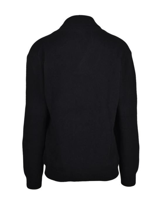 25FW 울앤코 니트웨어 블랙 골지 숄 칼라 울 풀오버 - WOOL & CO