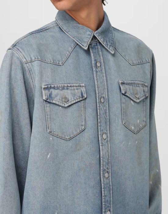 26SS 아크네 스튜디오 데님 셔츠 릴랙스드 핏 CB0070228 Blue - ACNE STUDIOS