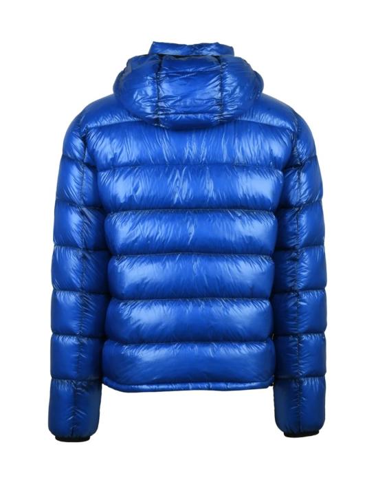 25FW 에르노 숏패딩 파란색 양면 광택 폴리아미드 다운 재킷 - HERNO