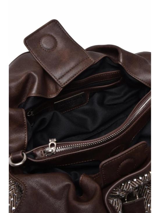 25FW 에르마노 피렌제 토트백 브라운 옥타비아 텍스처드 폴리우레탄 - ERMANNO FIRENZE