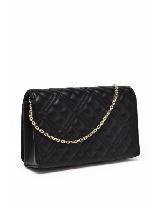 25FW 모스키노 크로스백 블랙 퀼팅 폴리우레탄 - MOSCHINO