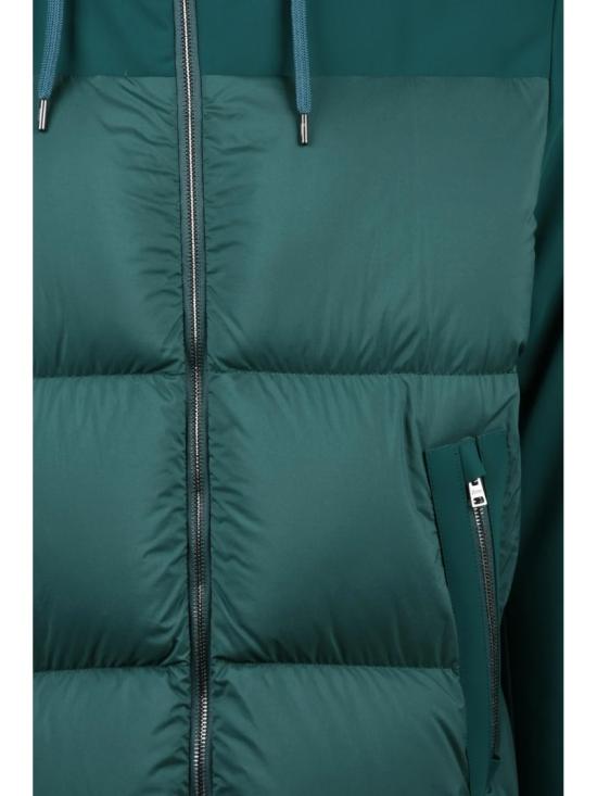25FW 에르노 숏패딩 보틀 그린 색상의 퀼팅 폴리아미드 다운 재킷 - HERNO