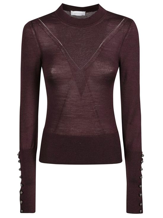 26FW 파코라반 스웨터 26AMPU095ML0624 Burgundy