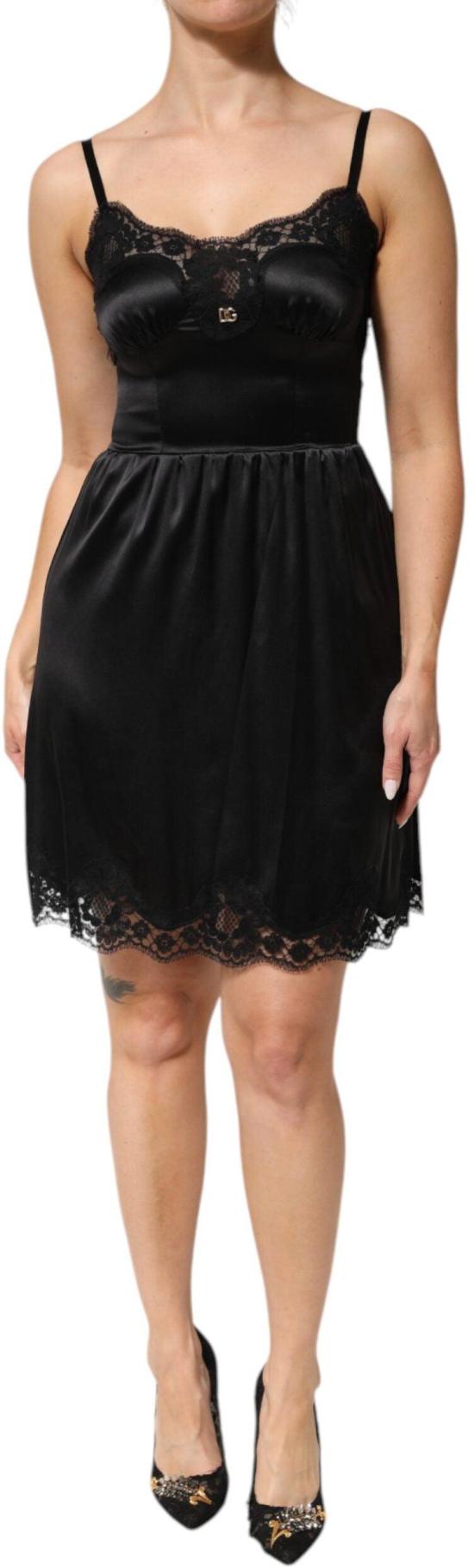 26FW 돌체앤가바나 미디 원피스 9844182974750 BLACK - DOLCE & GABBANA