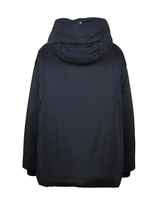 25FW 에르노 패딩 블랙 미니멀리스트 하이 칼라 폴리아미드 다운 재킷 - HERNO