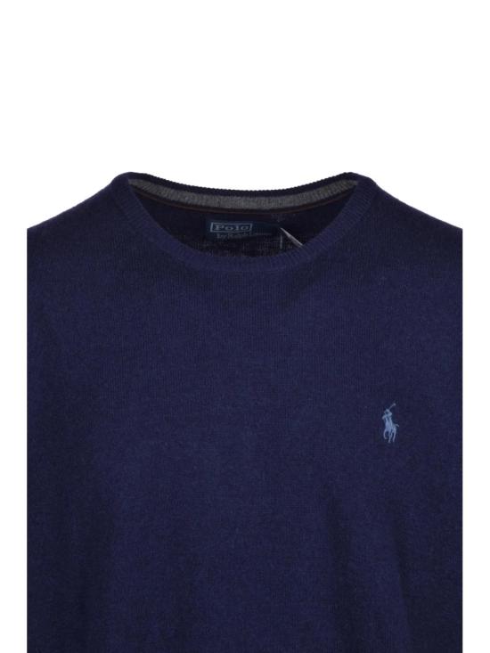 25FW 폴로 랄프로렌 니트웨어 블루 클래식 울 크루넥 스웨터 - POLO RALPH LAUREN