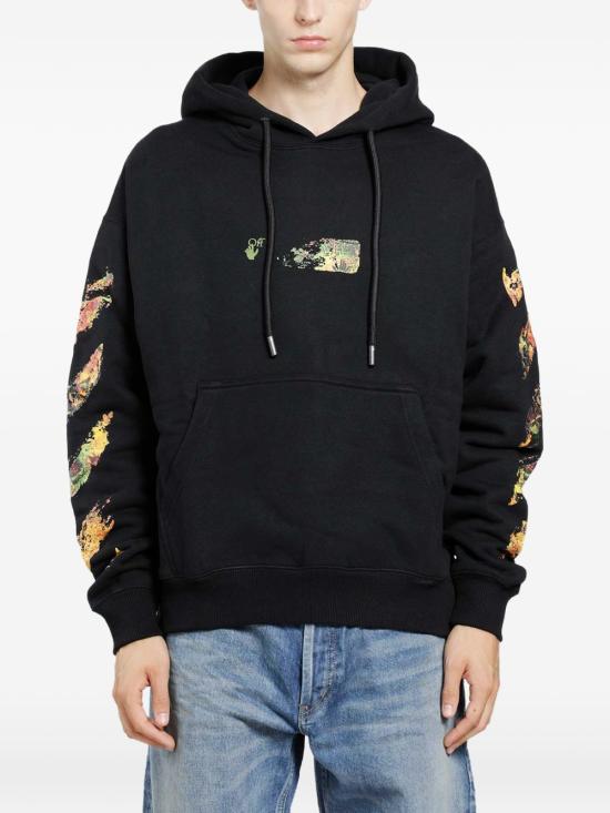 26FW 오프화이트 긴팔 티셔츠 OMBB085F26FLE00400 001 Black
