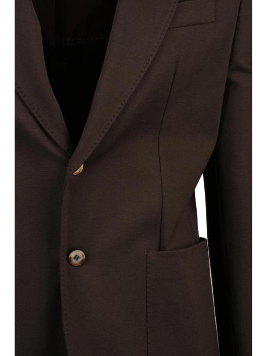25FW HAVANA & CO 수트 자켓 브라운 컬러의 슬림핏 무지 비스코스 혼방 블레이저 - HAVANA & CO