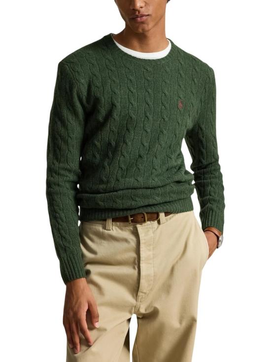 26FW 폴로 랄프로렌 케이블 니트 스웨터 710 876762 Green - POLO RALPH LAUREN