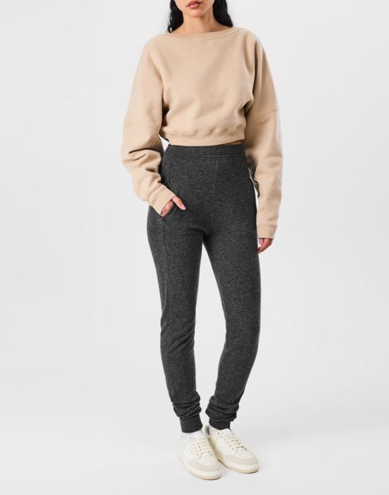 26SS 생로랑 크롭 스웨트셔츠 770879Y36SW9921 Neutrals - SAINT LAURENT