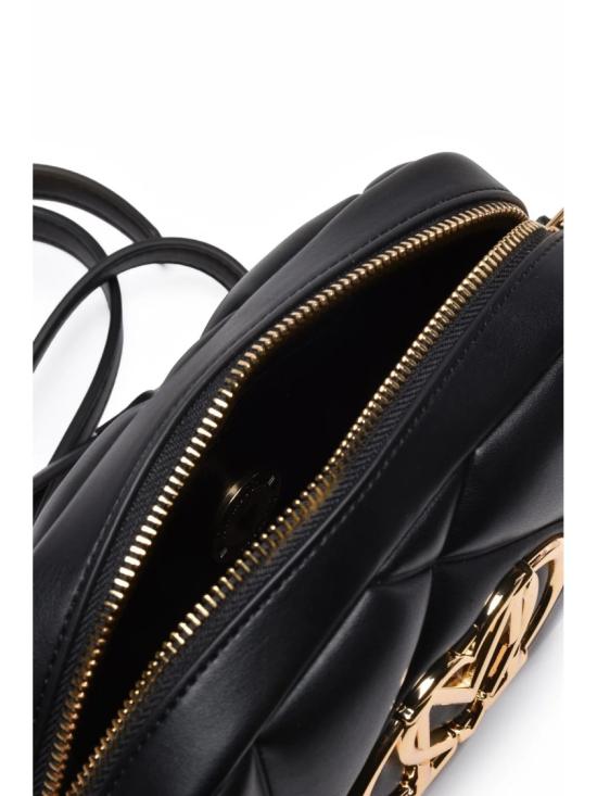 25FW 모스키노 크로스백 블랙 퀼팅 폴리우레탄 - MOSCHINO