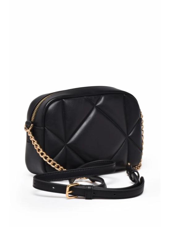 25FW 모스키노 크로스백 블랙 퀼팅 폴리우레탄 - MOSCHINO