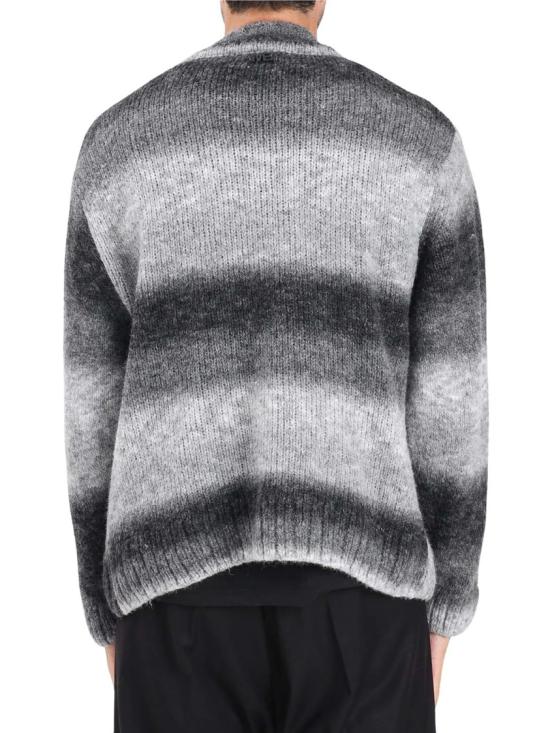 25FW I M BRIAN 니트웨어 그레이 그라데이션 브이넥 울 혼방 가디건 - I M BRIAN