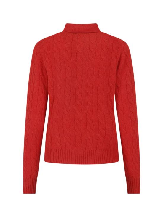 26FW 폴로 랄프로렌 케이블 폴로 니트 211 972132501 Red - POLO RALPH LAUREN