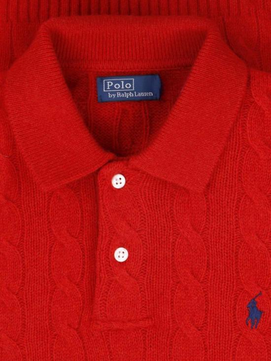 26FW 폴로 랄프로렌 케이블 폴로 니트 211 972132501 Red - POLO RALPH LAUREN