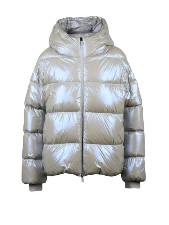 25FW 에르노 숏패딩 펄 그레이 하이 칼라 폴리아미드 다운 재킷