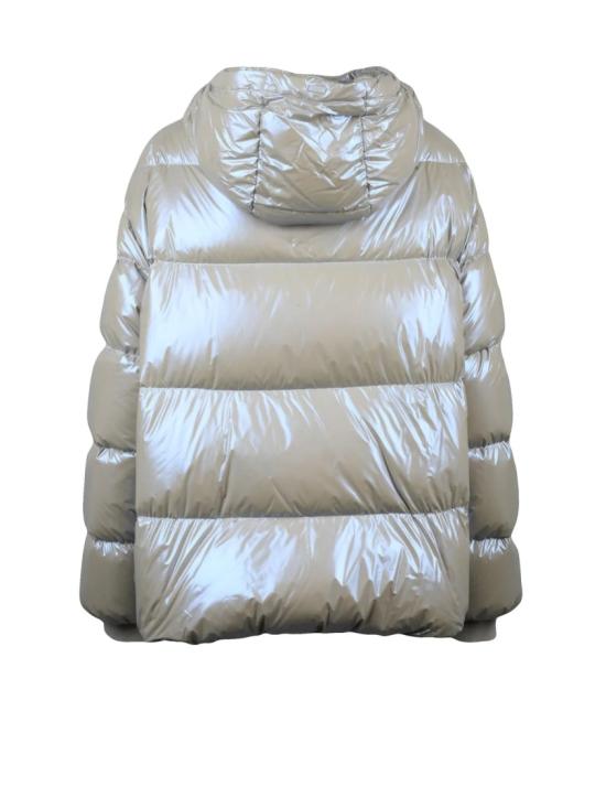 25FW 에르노 숏패딩 펄 그레이 하이 칼라 폴리아미드 다운 재킷 - HERNO