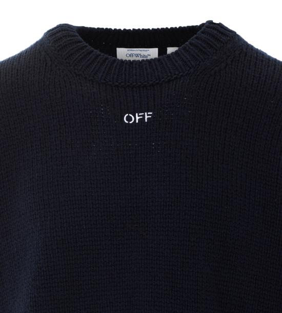 26FW 오프화이트 스웨터 OMHE212F26KNI001 411 BLUE - OFF WHITE