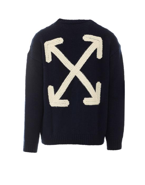 26FW 오프화이트 스웨터 OMHE212F26KNI001 411 BLUE - OFF WHITE