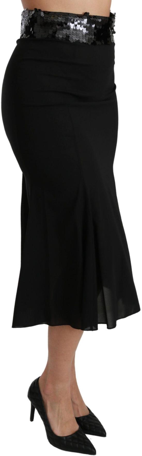 26FW 돌체앤가바나 미디 스커트 9069608567070 BLACK - DOLCE & GABBANA