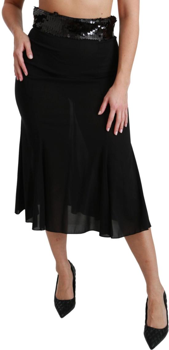 26FW 돌체앤가바나 미디 스커트 9069608567070 BLACK - DOLCE & GABBANA