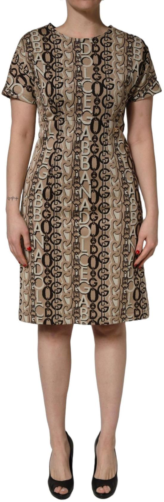 26FW 돌체앤가바나 미디 원피스 50801664786718 BROWN - DOLCE & GABBANA