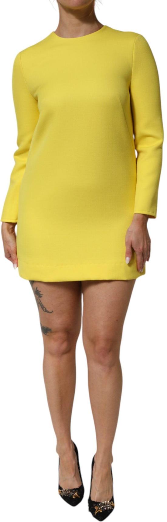 26FW 돌체앤가바나 미디 원피스 9844138148126 YELLOW - DOLCE & GABBANA