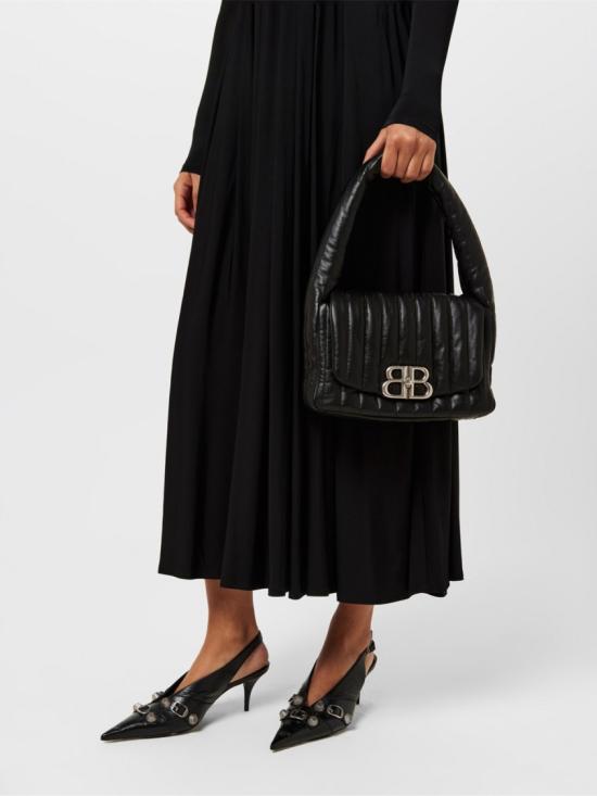 25FW 발렌시아가 모나코 스몰 슬링 백 7878962AA7Z1000 Black - BALENCIAGA