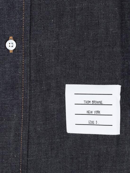 26FW 톰브라운 데님 암밴드 셔츠 MWL435S F1105415 Blue - THOM BROWNE