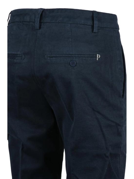 25FW 돈답 스트레이트 팬츠 블루 카르멘 슬림핏 스트레치 코튼 - DONDUP