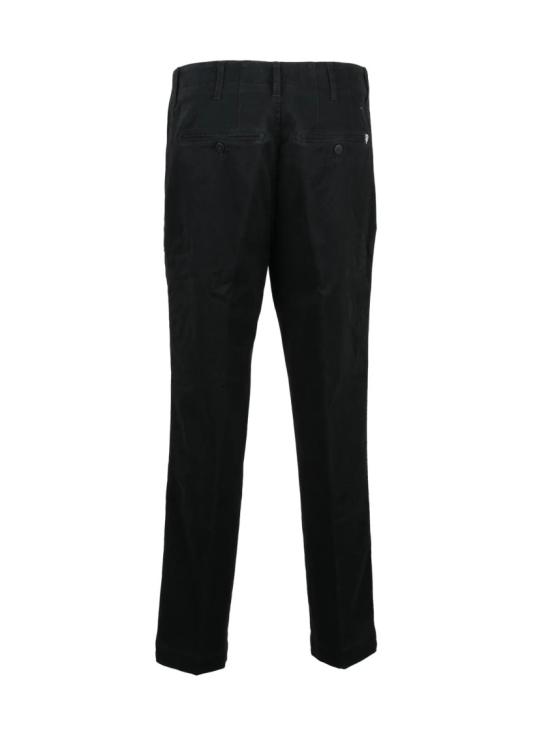 25FW 돈답 스트레이트 팬츠 블랙 재니스 스트레이트 레그 스트레치 코튼 - DONDUP
