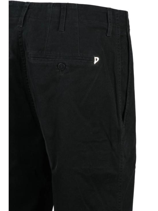 25FW 돈답 스트레이트 팬츠 블랙 재니스 스트레이트 레그 스트레치 코튼 - DONDUP