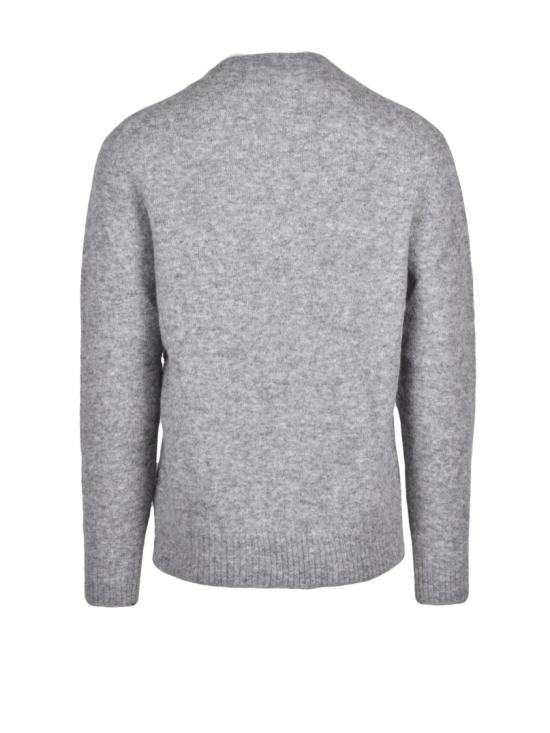 25FW 발렌타인 니트웨어 회색 질감의 알파카 혼방 크루넥 스웨터 - BALLANTYNE