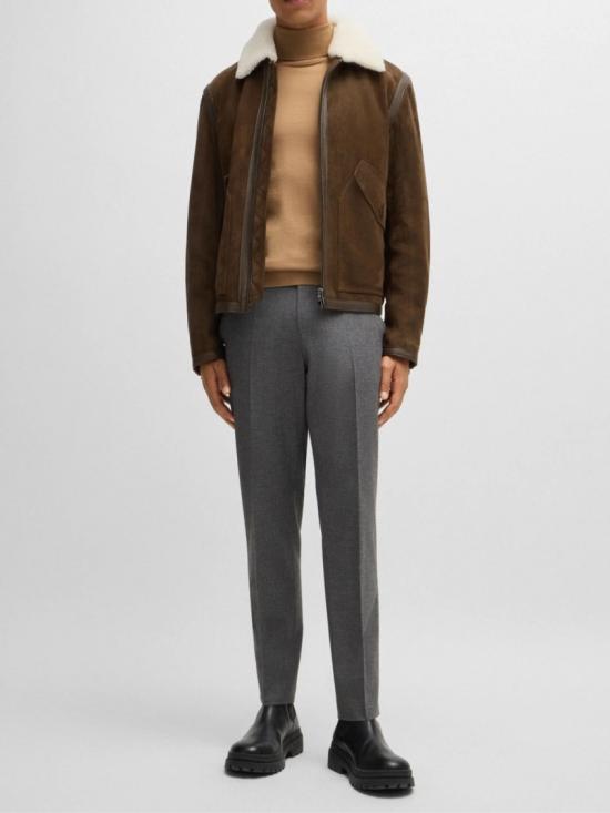 26FW 휴고보스 버진 울 터틀넥 스웨터 50468262260 Brown - HUGO BOSS