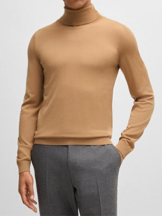 26FW 휴고보스 버진 울 터틀넥 스웨터 50468262260 Brown - HUGO BOSS
