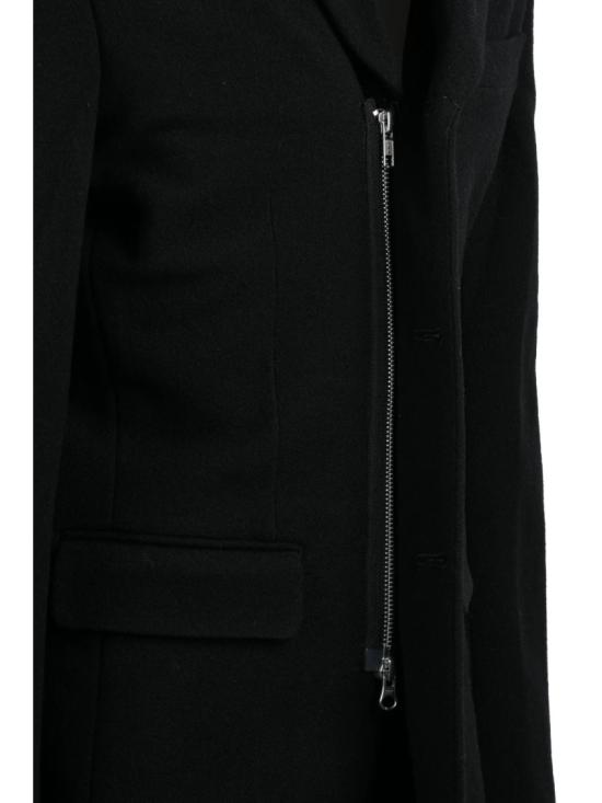 25FW 꼼데가르송 수트 자켓 블랙 안감 없는 플랩 포켓 울 혼방 재킷 - COMME DES GARCONS