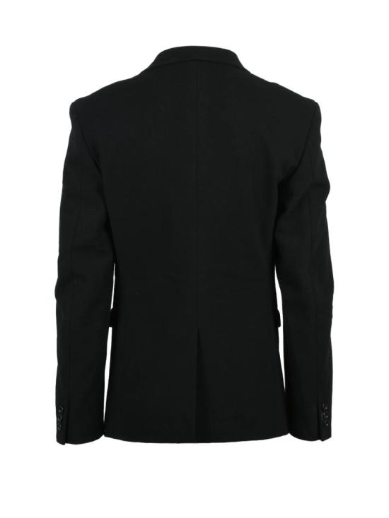 25FW 꼼데가르송 수트 자켓 블랙 안감 없는 플랩 포켓 울 혼방 재킷 - COMME DES GARCONS