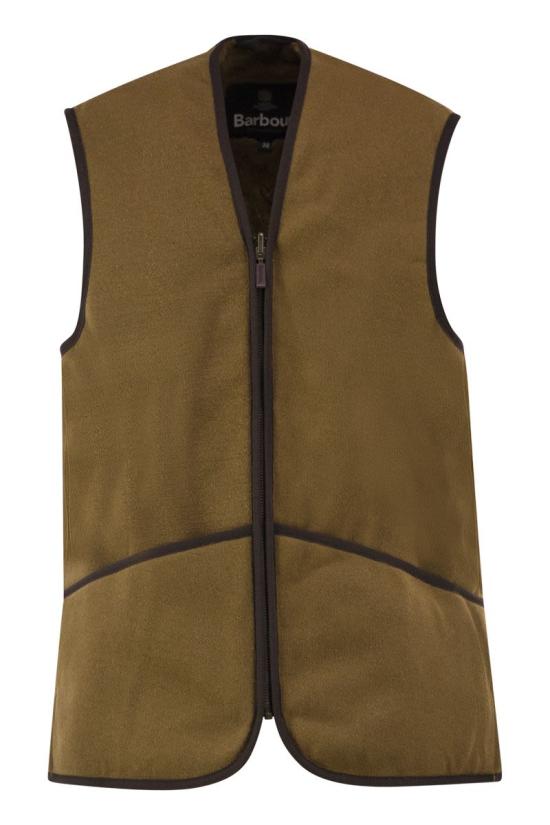 26FW 바버 웜 파일 웨이스트코트 집 인 라이너 MLI0004 MLI BR31 LIGHT BROWN