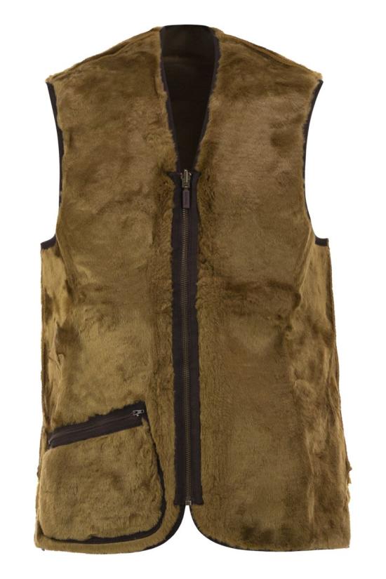 26FW 바버 웜 파일 웨이스트코트 집 인 라이너 MLI0004 MLI BR31 LIGHT BROWN - BARBOUR