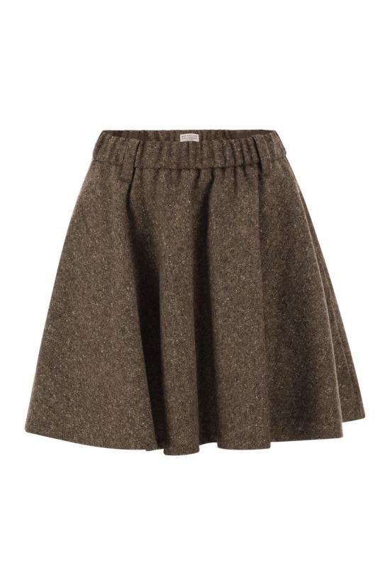 26FW 브루넬로 쿠치넬리 스커트 MD002G4103 C002 DARK BROWN
